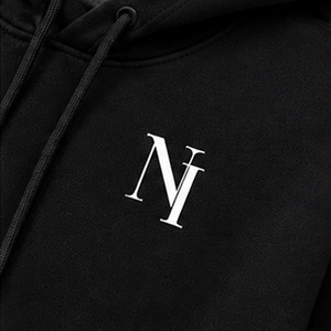 Sweat-shirt à capuche court noir pour femme OEM, imprimé, manches longues, décontracté, 100 % coton, tricoté respirant à l'avant - Product Image 5