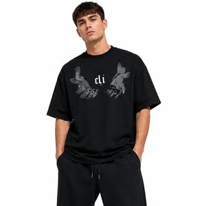 Custom Graphic Loose Fit <b>men's</b> <b>shirts</b> Crew Neck Short Sleeves Oversized T-<b>Shirts</b> DTG Heavyweight Streetwear Boutique Supplier - Product Image 1