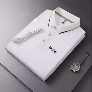 Chemise tricotée décontractée pour homme, nouvelle collection été, style européen et américain, 100 % coton, anti-boulochage, idéale pour le business - Product Image 6