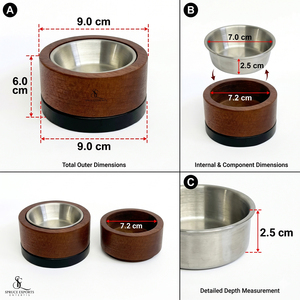 Elegante Quemador de Bakhoor de Madera con Cuenco y Base de Metal, Forma Redonda, Ideal para Incienso, Rituales Aromáticos, Decoración del Hogar y Regalos - Product Image 2
