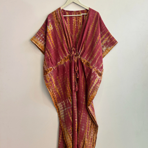 Wholesale Pack Of <b>Maxi</b> Printed Hand Tie Dye <b>Kaftan</b> Dress Luxury Women Comfy Dress - Product Image 1