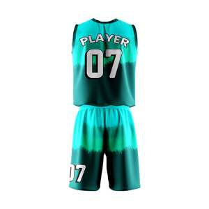 Ensembles d'uniformes de basketball universitaires en gros, imprimés par transfert thermique, respirants, anti-humidité, antibactériens, 100 % polyester maille - Product Image 5