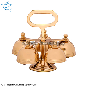 Campanas de Iglesia de Latón |   Campana de Altar de Latón de Cuatro Tonos para Misa Católica y Adoración Litúrgica – Export Corporation - Product Image 2