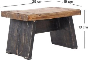 Tabouret d'appoint en bois rustique vintage, petit banc repose-pieds pour enfants et adultes, support de présentation de plantes, décoration intérieure, vente en gros - Product Image 2