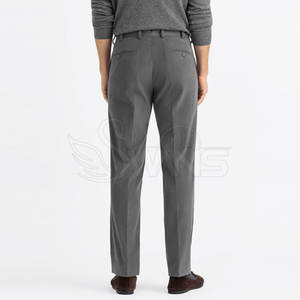 Pantalon décontracté en coton et polyester de haute qualité, taille mi-haute, coupe droite, avec logo personnalisé – Prix abordable - Product Image 3