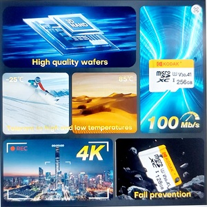 Carte mémoire Micro TF KODAK 16 Go 32 Go 64 Go 128 Go 256 Go U3 V30 4K Full HD pour téléphone/caméra de sécurité/caméra embarquée - Product Image 5
