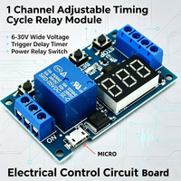 Module de relais de puissance FYX avec temporisation réglable, circuit de temporisation à déclenchement, interrupteur 1 canal 6-30V