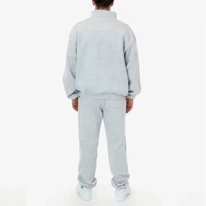 <b>Men's</b> Winter Tracksuits Pullover Streetwear Tech Fleece Acid Wash Quarter Zip <b>Sweat</b> <b>Suit</b> <b>Men</b> - Product Image 3