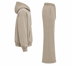 Ensemble de survêtement unisexe streetwear, pantalon de jogging et sweat à capuche oversize, 100% coton, personnalisable - Product Image 4