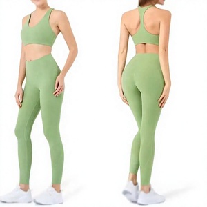 <b>Women</b> Seamless Activewear Set 2 Piece Yoga Outfit Sports Bra <b>Leggings</b> <b>Shorts</b> High Waist Gym Wear Workout Set Wholesale OEM ODM - Product Image 4