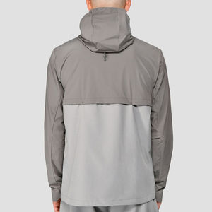 Vintage Men's Outdoor Running Fitness Hooded Drawstring Zipper <b>Patchwork</b> Casual <b>Jacket</b> Leopard Pattern 100% Nylon Full Length - Product Image 2