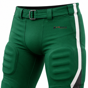 Ensemble d'uniformes de football américain personnalisés vert émeraude et charbon, maillot en mesh respirant, pantalon rembourré, vêtements de sport d'équipe - Product Image 5