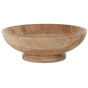 Bol à salade unique en bois de manguier massif à bords naturels, sculpté à la main, vaisselle rustique, centre de table à prix abordable - Product Image 3