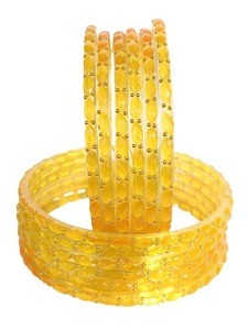 Juego de Brazaletes de Cristal con Diseño de Gotas de Lluvia, Acabado Brillante y Suave, Joyería Tradicional para Mujeres y Niñas - Product Image 4