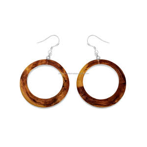 Pendientes de Resina Epoxi para Mujer y Niña, Joyería de Moda, Dijes de Madera, Colgantes, La Mejor Colección Combinable Personalizable, Artesanía de Resina - Product Image 2