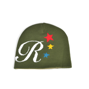 Bonnet unisexe en mélange de laine couleur unie avec broderie 3D, idéal pour l'hiver, les activités de plein air et le quotidien, ajustable, tricot côtelé - Product Image 4