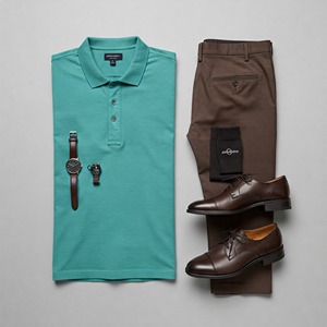 Servicio OEM Conjuntos de Ropa para Hombre de Última Moda y Tendencia Camisa Polo y Pantalones de Tela de Algodón Cómodos con Calcetines - Product Image 1