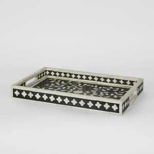 Handmade Eco-Friendly Bone Inlay Wood Serving <b>Tray</b> with Smooth Finish for Serving Beverages & Snacks from india - Product Image 5