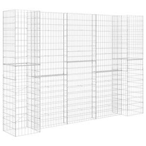 Jardinières en gabion en acier argenté robustes et de grande capacité - Product Image 2