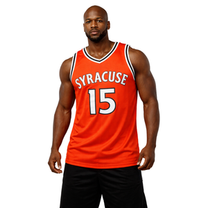 Camiseta de Baloncesto de Malla para Hombre, Uniforme de Equipo Personalizado, Camiseta Deportiva sin Mangas para Entrenamiento, Estilo Syracuse - Product Image 1