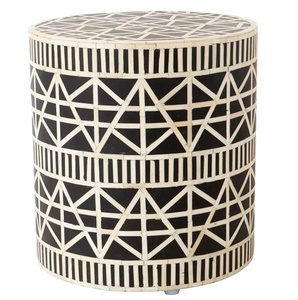 Meubles de chambre à coucher et de salle à manger de style moderne, faits à la main, table de chevet incrustée d'os et de nacre pour hôtels - Product Image 1