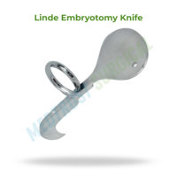Couteau d'embryotomie Linde 5 pouces, instrument vétérinaire obstétrical pour les procédures de fétotomie bovine