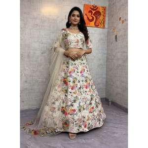 Lehenga de Seda Premium con Falda de 4 Metros, Elegante para Bodas, Fiestas y Eventos Étnicos para Mujeres - Product Image 1