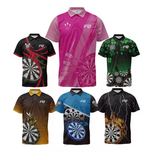 เสื้อโปโลทีมดาร์ทสั่งทำ FQ Custom Wholesale แขนสั้น พิมพ์ลายแบบ Sublimation เสื้อกีฬา เสื้อโปโลดาร์ทสำหรับผู้ชาย ทรงปกติ - Product Image 2