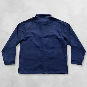 เสื้อแจ็คเก็ตทำงานสีน้ำเงินกรมท่าสำหรับผู้ชาย แบบเรียบ ไม่มีลาย 4 กระเป๋า ผ้าฝ้าย ไซส์ S-3XL - Product Image 2