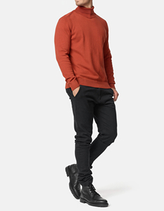 เสื้อสเวตเตอร์ผู้ชาย คอกลม ผ้าถักขนแกะ ทรงปกติ สีพื้น ลำลอง ใส่สบาย แขนยาว กันหด ซับในอย่างดี สไตล์สปอร์ต เหมาะสำหรับฤดูหนาว - Product Image 4