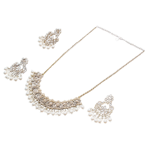 Jewelemarket Designer Fashion Jewelry <b>Set</b> <b>Crystal</b> Stone Pearl and Beads Choker Necklace 10575547PU - Product Image 3