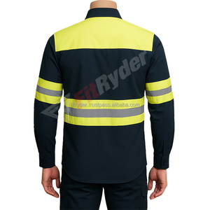 Unisex High-Visibility ANSI Work <b>Shirt</b> Long Sleeve <b>Hi</b>-<b>Vis</b> Construction Uniform Enhanced Reflective Safety Workwear Breathable - Product Image 3