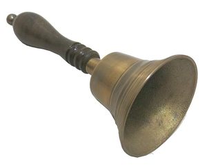 <b>Brass</b> Hand <b>Bell</b> Classic Design with Wooden Handle Vintage Table <b>Bell</b> Decorative <b>Bell</b> for Home Office Hotel Reception - Product Image 3
