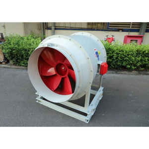Ventilateur axial à entraînement direct APL-7-9D avec base pour l'extraction de fumée de sous-sol, support OBM, électrique avec cordon, acier SS400 - Product Image 1