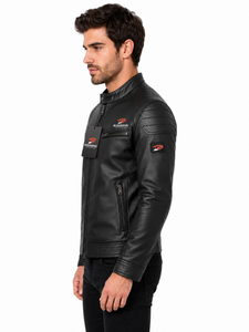 Chaqueta de Cuero Resistente al Agua de Alta Calidad para Hombre 2026 con Impresión Personalizada, Chaquetas de Cuero de Moda Urbana, Servicio OEM - Product Image 3