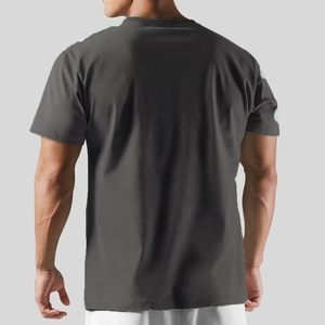 T-shirts unis en coton 100% pour hommes, vente en gros, logo personnalisé, grandes tailles, décontractés, sport, fitness - Product Image 6