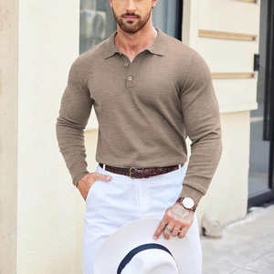 Camiseta Polo de Manga Larga para Hombre, 100% Algodón, Personalizada al por Mayor, Fabricantes de Prendas, Camiseta Polo Casual de Secado Rápido con Logotipo Personalizado - Product Image 6