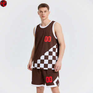 Ensemble short et maillot de basket personnalisé pour homme, sans manches, taille élastique, imprimé par transfert thermique, 100 % polyester, maille respirante, séchage rapide, pour équipe - Product Image 4