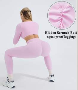 Conjunto de Leggings Deportivos para Yoga, Ropa Deportiva para Mujer, Fabricantes de Ropa Deportiva, Conjunto de 2 Piezas de Top Corto y Leggings para Mujer - Product Image 2