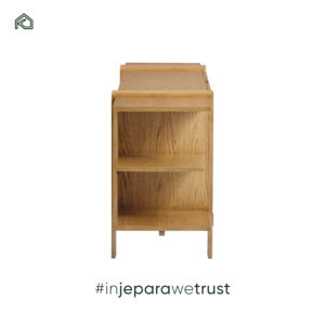 Meuble long moderne en teck massif, style contemporain, pour chambre, cuisine, entrée, salon, style Wabi-sabi, rangement TV, écologique - Product Image 4