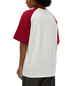 Fabricante de Camisetas con Mangas Raglán en Bloques de Color Personalizados, Camiseta de Béisbol 100% Algodón, Proveedor de Ropa Deportiva Unisex de Marca Privada OEM - Product Image 6