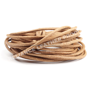 Natural 2mm <b>Leather</b> Cord Spool for Craft Work and Jewelry Creations - Product Image 1