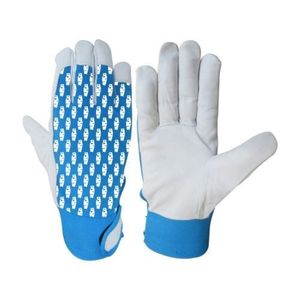 Guantes de Jardinería Florales Morados Personalizados, Palma de Cuero Sintético, Transpirables, Guantes de Trabajo de Protección para Jardín para Mujer, OEM ODM - Product Image 1