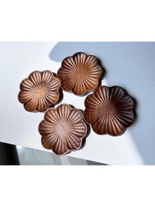 Handmade Wooden Flower Shaped Coasters Traditional Chinese Design <b>Table</b> Mats Pads From IMELESS CRAFT - Product Image 6