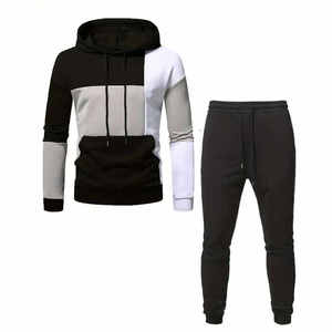 Factory Rate Bulk Quantity Men's Cotton Made Pullover Hoodies Trouser Set Streetwear Breathable 2 1 Design Winter Tracksuits - Product Image 1