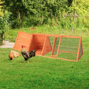 Casetta Classica Retrò in Legno di Abete da 50 Pollici per Animali Domestici di Taglia Grande, Gabbia in Legno per Conigli e Porcellini d'India con Motivo Solido per Piccoli Animali - Product Image 1