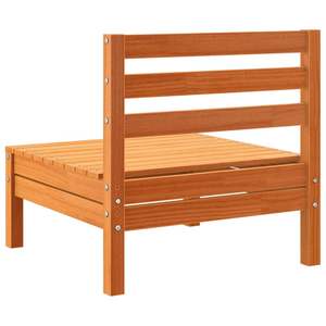 Sofá Modular de Jardín de Madera de Pino Maciza Color Cera Marrón, Tamaño Individual para Uso en Exteriores - Product Image 6