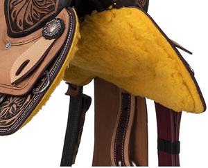 Customized Western Saddle with Wood & Plastic <b>Tree</b> and Brass Hardware-Roughout-100% Genuine Leather - Product Image 3