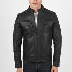 Clush Casual Wear Men's Streetwear <b>Winter</b> <b>Leather</b> <b>Jacket</b> Anti-Wrinkle High Quality Zipper Closure Hot Selling Cheap Price - Product Image 4