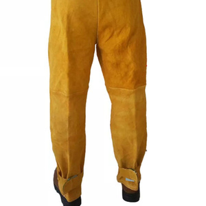 Pantalon de travail en cuir pour soudeurs, protection thermique, résistant à l'abrasion, pour la lutte contre les incendies, sécurité professionnelle - Product Image 6